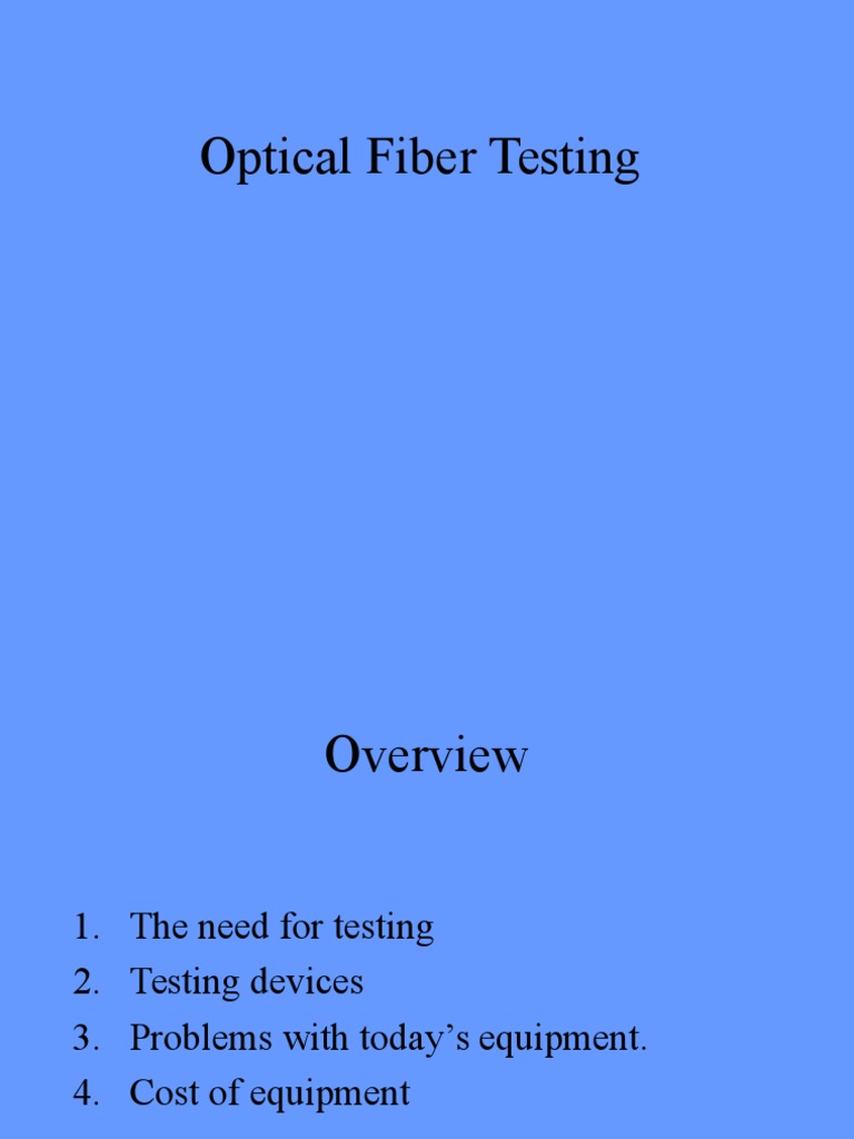 Essential Guide to Optical Fiber Testing | PDF | Computers