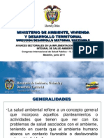 Avances Sectoriales en La Implementacion de La Politica Integral de Salud Ambiental