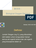 B O D (Biological O2 Demand)