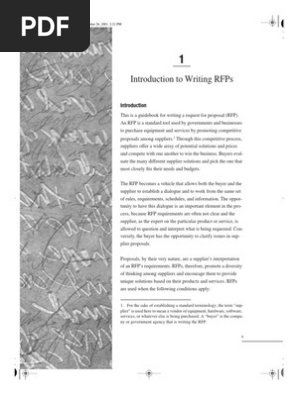 Proposals(RFP RFI RFQ)