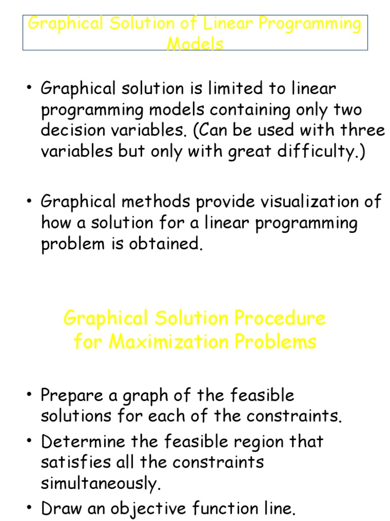 Graphical Solution of Linear Programming Models | PDF | Mathematical ...