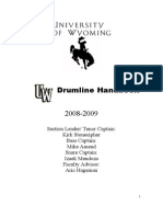UW Drumline Handbook 08-09