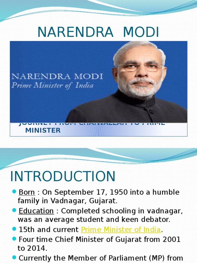 Modi: From Chaiwallah to PM | PDF