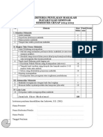 Contoh Format Penilaian Makalah