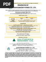 Prospectus of Shahjibazar Power Co.ltd