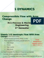 Compressible Flow With Area Change