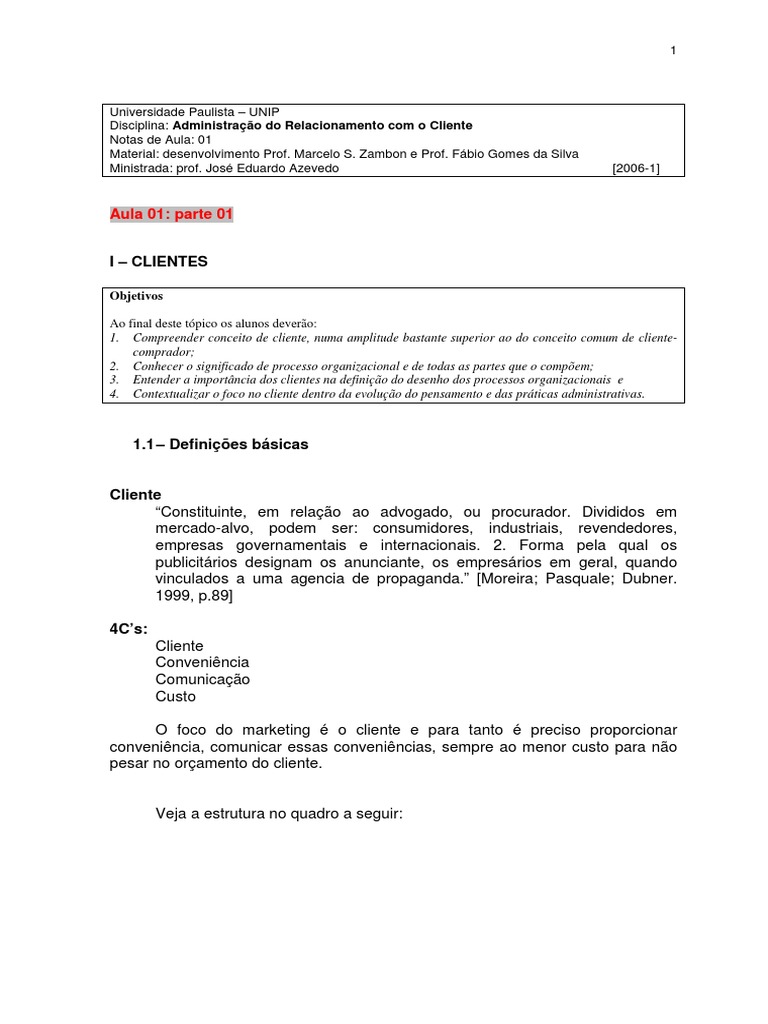 Conceitos de Cliente em Administração | PDF | Hospital | Marketing