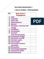 Latihan Penulisan Bahagian C