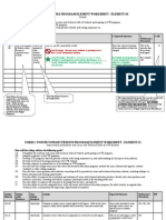 Form 2: Sample Program Element Worksheet - Element #X