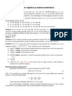 Recapitulare Algebra Analiza Matematica