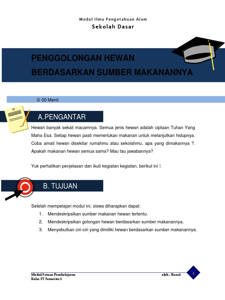 Modul Sumber Makanan Hewan