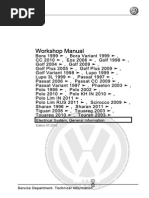 2003 Volkswagen Touran Workshop Manual Electrical System