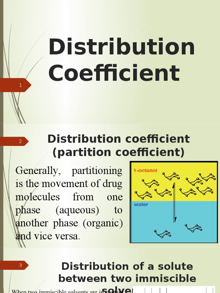 distribution coefficient Solution Phase (Matter)
