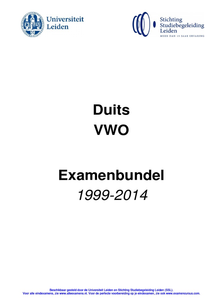 Examenbundel Compleet VWO Duits