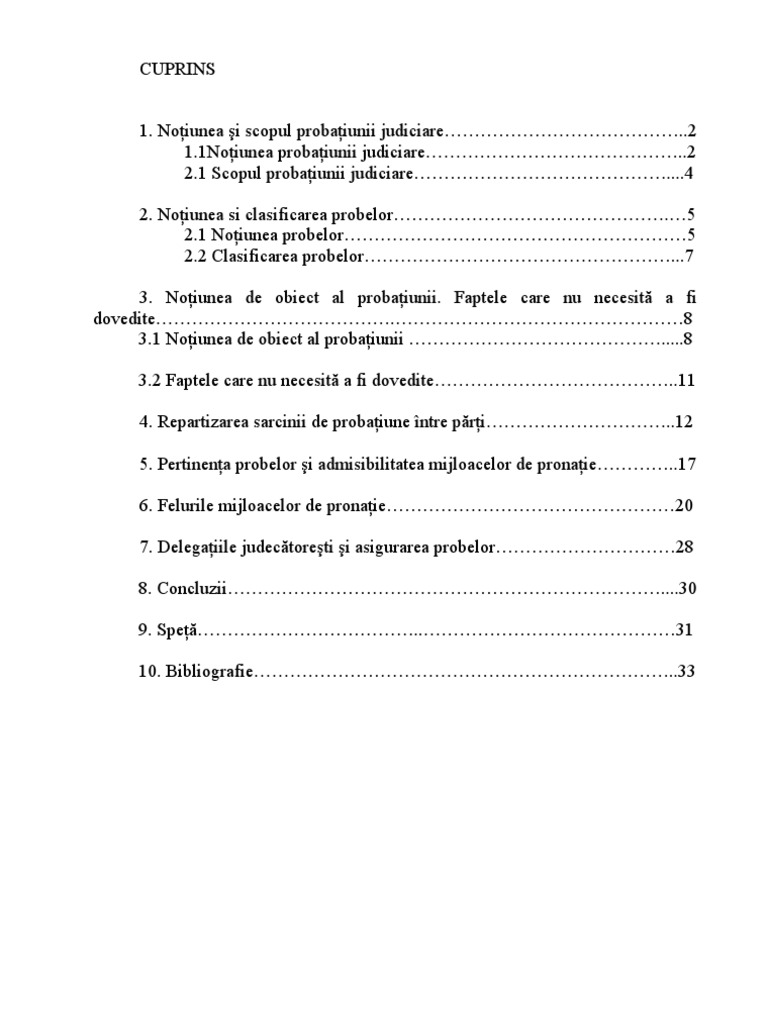 Proba SI PROBATIUNEA IN PROCESUL PENAL | PDF