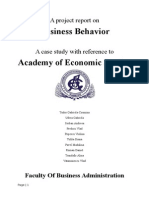 Business Behavior: Academy of Economic Studies