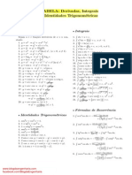 Tabelas de Integrais e Derivadas