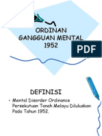 Ordinan Gangguan Mental 1952
