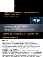 Ensayo de Estabilidad y Fluencia Por El Metodo Marshall