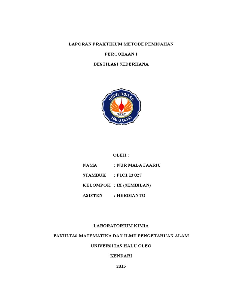 JURNAL DESTILASI SEDERHANA PDF