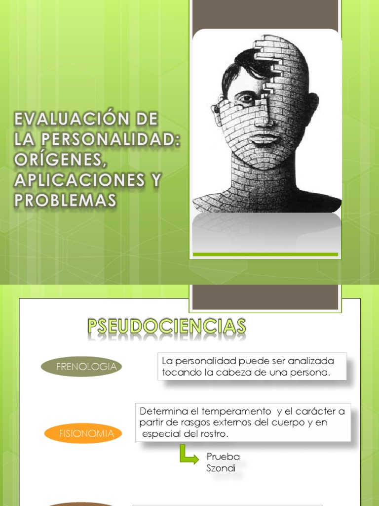 evaluación de la personalidad Validez (Estadísticas) Sicología y ciencia cognitiva