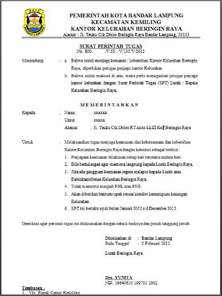 Contoh Surat Perintah Tugas Keamanan Surat Perintah Perjalanan Dinas atau yang disingkat dengan SPPD adalah surat perintah perjalanan yang dikeluarkan oleh instansi pemerintah maupun perusahaan swasta dari berbagai bidang seperti pendidikan sosial kesehatan dll.