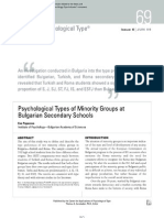 Psychological Types of Minority Groups at Bulgarian Secondary Schools 