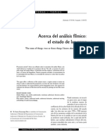 Acerca Del Análisis Fílmico: El Estado de Las Cosas