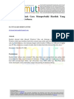 Elvitasari Heriyanthi 6 Enam Langkah Cara Memperbaiki Hardisk Yang Corrupt Tidak Terbaca.