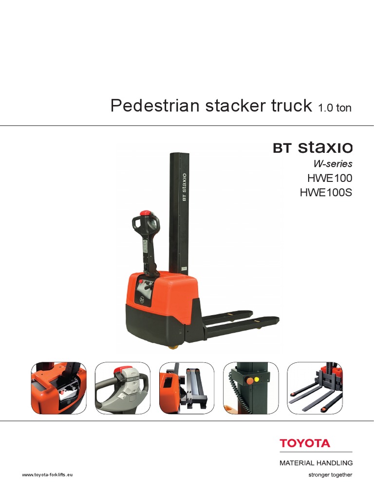 Toyota HWE100 Pedestrian Stacker Specs | PDF | Axle | Truck