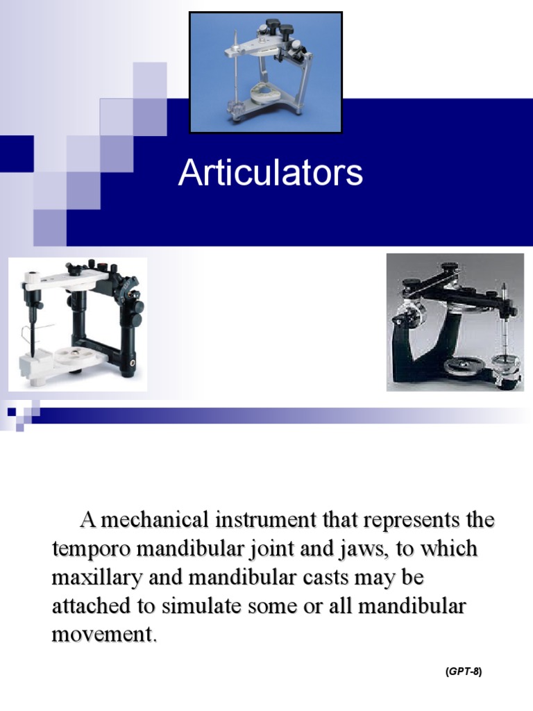 Articulators My Class PDF Dentures Triangle