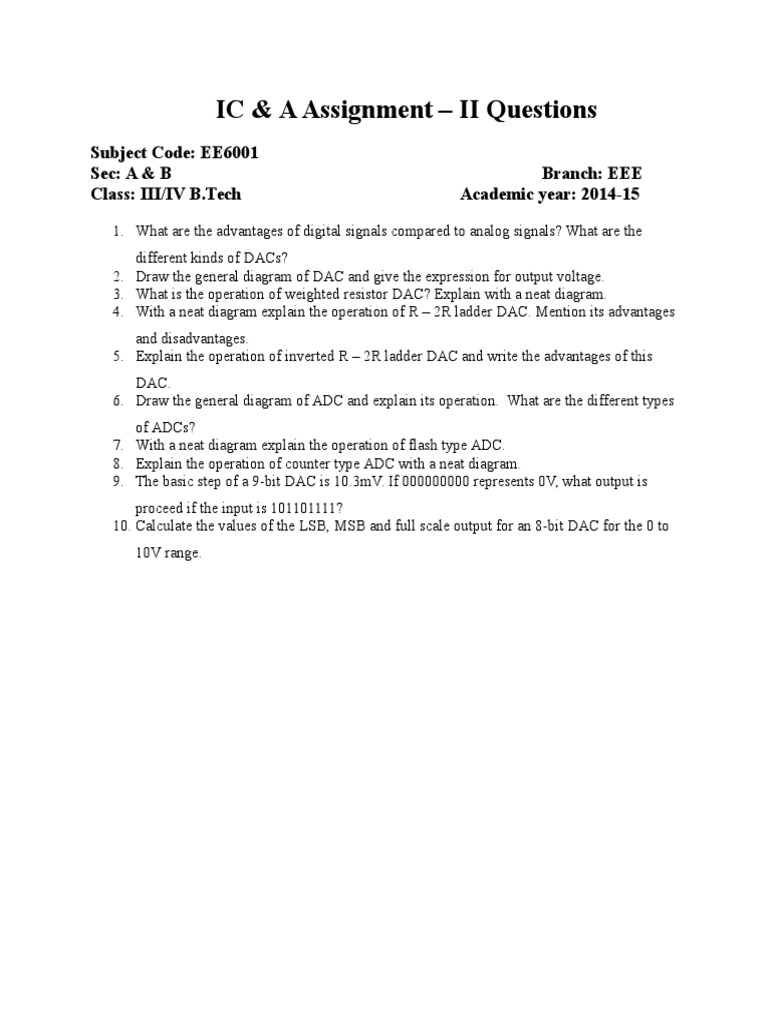 EEE DAC & ADC Concepts Guide | PDF