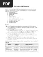 SLA Supporting Reference Setup and Usage