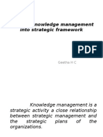 Building Knowledge Management Into Strategic Framework