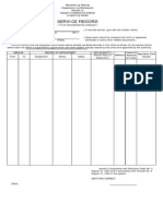 Service Record Form For Teachers