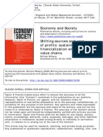 Economy and Society: To Cite This Article: William Milberg (2008) Shifting Sources and Uses of Profits