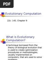 Evolutionary Computation: 22c: 145, Chapter 9