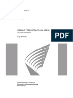 MODULAR PRODUCT PLATFORM DESIGN Doctoral Dissertation