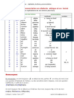 Alphabet Grec Et Prononciation en Dialecte Attique Et en Koinè - Didatico