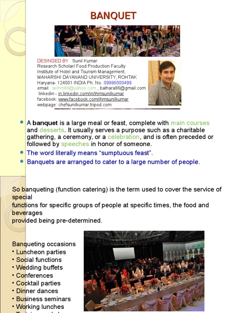 Comprehensive Guide to Banquets | PDF | Lunch | Hotel