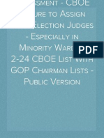 Assessment - CBOE Failure To Assign GOP Election Judges - Especially in Minority Wards - 2-24 CBOE List With GOP Chairman Lists - Public Version