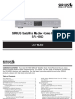 SIRIUS Satellite Radio Home Receiver SR-H550: User Guide