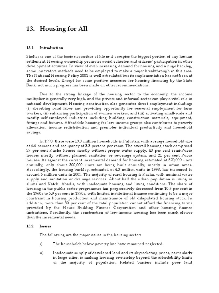 National Housing Policy 2001 | PDF | Mortgage Loan | Bonds (Finance)