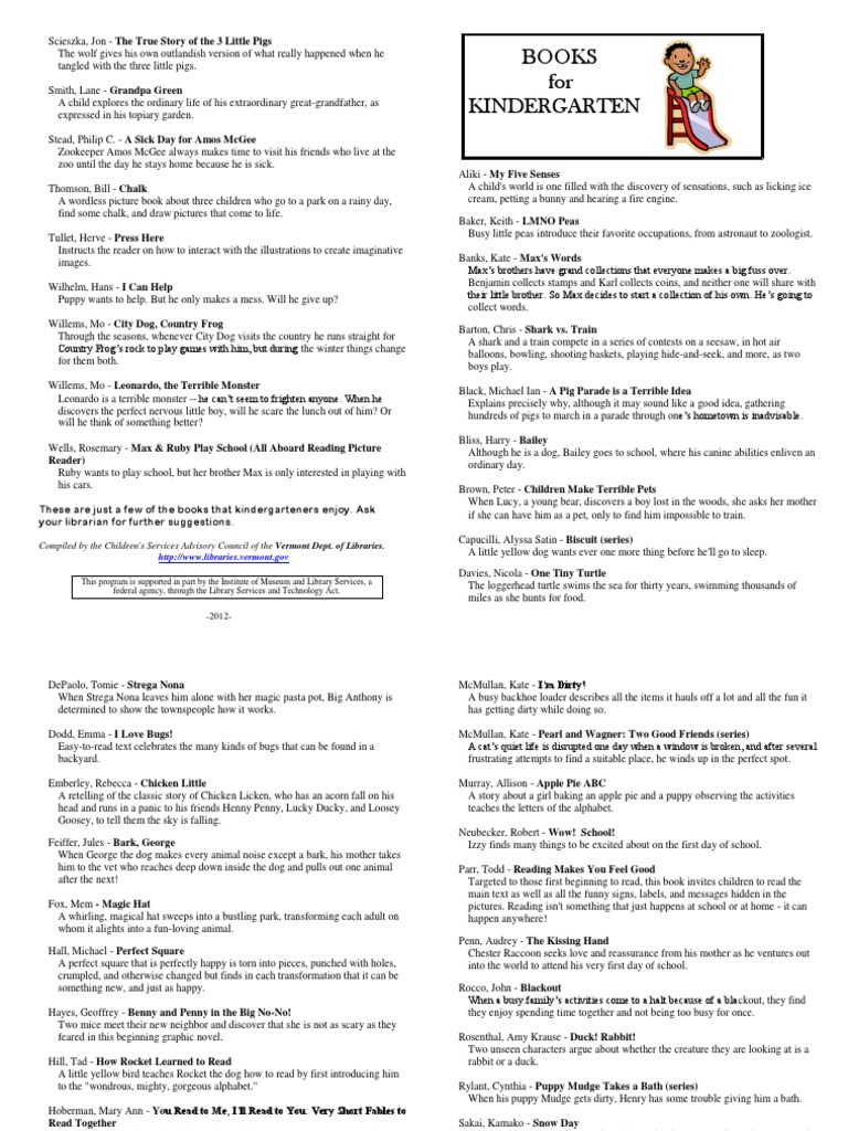 Books For Kindergarten: Reader) | PDF | Books