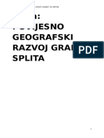 Povijesno Geografski Razvoj Grada Splita