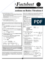 Answering Questions On Redox Titrations I: Number 57 WWW - Curriculumpress.co - Uk