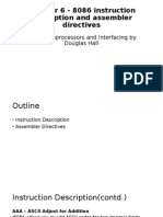 Chapter 6 - 8086 Instruction Description and Assembler Directives