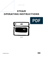 Steam Operating Instructions: Built-In Oven