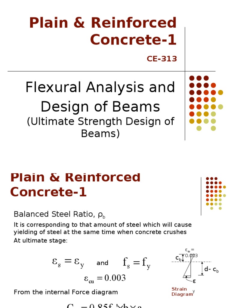 Flexural Design of Concrete Beams | PDF | Strength Of Materials | Bending