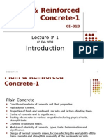 Plain & Reinforced Concrete-1: Lecture # 1